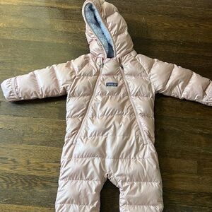 Patagonia Light Pink Snow Suit 18-24 months